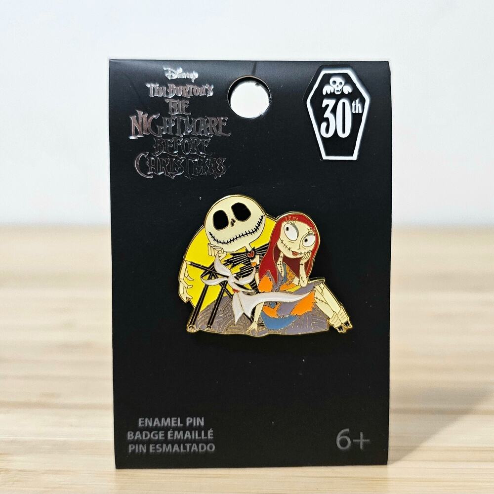 Loungefly Disney NBC 30th Anniversary Jack & Sally Enamel Pin
